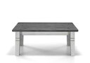 Landhaus Couchtisch Fjord 120x78x46cm, weiß, Tischplatte grau