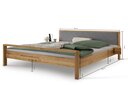 Aalborg Bett mit Filzkopfteil und Fußteil Eiche Filzkopfteil, 180 x 90 x 200 cm