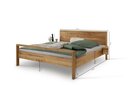 Aalborg Bett mit gebürstetem Kopfteil und Fußteil Eiche Gebüstetes Kopfteil, 140 x 90 x 200
