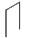 Aalborg Kleiderschrank Rahmen Eiche Rahmen für Kleiderschrank 2 Elemente, 112 x 221 x 5 cm