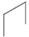 Aalborg Kleiderschrank Rahmen Eiche Rahmen für Kleiderschrank 4 Elemente, 214 x 221 x 5 cm