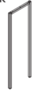 Aalborg Kleiderschrank Rahmen Eiche Rahmen für Kleiderschrank 1 Element, 62 x 221 x 5 cm