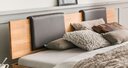 Bett Polster für Modern Zen Flat Kopfteil Paar, mokka