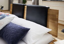 Bett Polster für Modern Zen Flat Kopfteil Paar, schwarz
