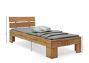 Schlafzimmer Bett aus Massivholz Modern Zen 90 x 83 x 200 cm, Kernbuche