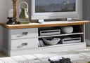 TV-Schrank Landhaus Lowboard Fjord 171,3x53,4x48, weiß, gelaugt geölt