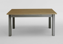 Massivholz Esstisch Boston 78x78 cm, grau Tischplatte gelaugt-geölt