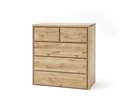 Massivholz Kommode Rödemis Wildeiche 88 x 91 x 42 cm, 2 + 3 Schubladen