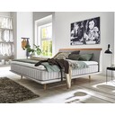 Boxspingbett Minimum MingPlus inklusive Topper 140 x 200 cm, H2, Khaki