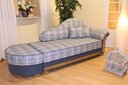 Borkum Liege Blau Hocker + Liege, Armlehne rechts, 240 x 95 x 95 cm