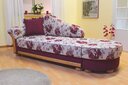 Borkum Liege Rose Liege + Hocker, Armlehne links, 240 x 95 x 95 cm