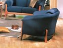 Copenhagen Garnitur Frederiksberg Sessel, Blau, Buche, 110 x 93 x 80 cm