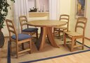 Runder Esstisch Silke Massivholz, ausziehbar Wildeiche, rund, 120 cm breit