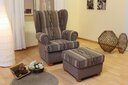 Horsens Ohrensessel Arvid Sessel - braun gemustert - 85 x 110 x 100 cm