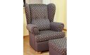 Horsens Ohrensessel Eksjö Sessel - grau mit Muster - 85 x 110 x 100 cm