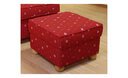 Horsens Ohrensessel Kravlund Hocker - rot mit Muster - 54 x 39 x 54 cm