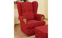 Horsens Ohrensessel Kravlund Sessel - rot mit Muster - 85 x 110 x 100 cm