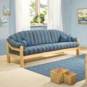 Malmö Garnitur Allarp 3-Sitzer Sofa, blaue Streifen, 215 x 85 x 85 cm