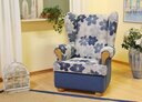 Horsens Ohrensessel Fleur Sessel, Blau, 85 x 100 x 110 cm