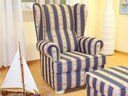 Horsens Ohrensessel Fridtjof Sessel - blau - 85 x 110 x 100 cm