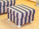 Horsens Ohrensessel Fridtjof Hocker - blau - 54 x 39 x 54 cm