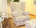 Horsens Ohrensessel Stella Sessel, Natur Stern, 85 x 100 x 110 cm