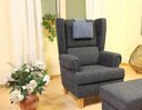 Sylt Ohrensessel Jord Sessel, Anthrazit, 80 x 92 x 110 cm