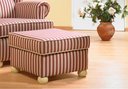 Horsens Ohrensessel Ella Hocker - rot/weiß gestreift - 54 x 39 x 54 cm