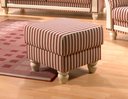 Polstergarnitur Borkum Hocker - rot/weiß gestreift - 56x56x46 cm