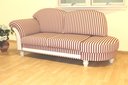 Recamiere Borkum mit Streifen Armlehne links (davorstehend) - 205x97x95cm