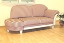 Recamiere Borkum mit Streifen Armlehne rechts (davorstehend) - 205x97x95cm