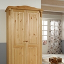 Romantik Kleiderschrank Kinderzimmer 2-türig, laugenfarbig
