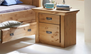Schlafzimmer Dora Kiefer massiv gelaugt geölt Nachtkommode: 53x53x46cm, gelaugt geölt
