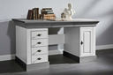 Schreibtisch Bergen Landhausstil 143,4x65,3x77,4 cm, weiß, grau