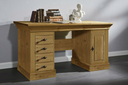 Schreibtisch Bergen Landhausstil 143,4x65,3x77,4 cm, Komplett gelaugt/geölt