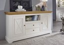 Sideboard II Kiefer Massiv Viborg 169 x 42 x 88 cm, weiß