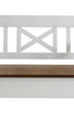 Sitzbank Fjord 105 cm mit Armlehnen weiß, Sitzfläche bernstein