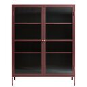 Highboard Bronco aus Metall weinrot