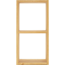 TOBYKIDS Regalsystem Würfel Kiefer massiv 25x50x35cm, Würfel klein inkl. Fachboden natur