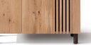 Ascona Highboard hoch Wildeiche Highboard hoch mit Holzfüßen, Rückwand Standard, 140 x 45 x 160cm