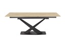 Auszieh-Esstisch GIZEH von TPT – Wildeiche geölt & Schwarz – Skandinavisches Design 180/250 x 100 x 76 cm