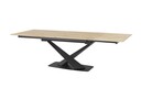 Auszieh-Esstisch GIZEH von TPT – Wildeiche geölt & Schwarz – Skandinavisches Design 200/270 x 100 x 76 cm