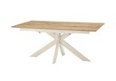 Auszieh-Tisch Esstisch Tessin – Perlweiß mit Butterfly-Auszug | TPT 160/245 x 75 x 90 cm , Wildeiche