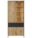 Doppel-Vitrine Boston aus Wildeiche 88 x 42 x 202 cm