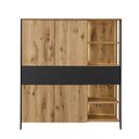 Highboard Boston aus Wildeiche 128 x 42 x 143 cm