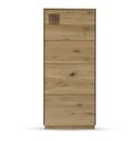Highboard IV Davos Wildeiche natur 63 x 43,5 x 144,5 cm, Anschlag rechts