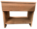 Massivholz-Nachtkommode Bozen freistehend Natur geölt - 45 x 34 x 43 cm