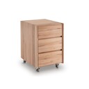 Rollcontainer für Schreibtisch Bergamo Massivholz, höhenverstellbar 40 x 50 x 59,8 cm, Kernbuche
