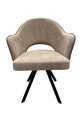 Skandinavischer Drehstuhl Lucija in Braun & Beige Außen Braun / Innen Beige - 60 x 82 x 63 cm