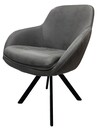 Skandinavischer Polsterstuhl Hanna mit Drehfunktion Anthrazit Anthrazit (GEA 701) - 61 x 83 x 61 cm